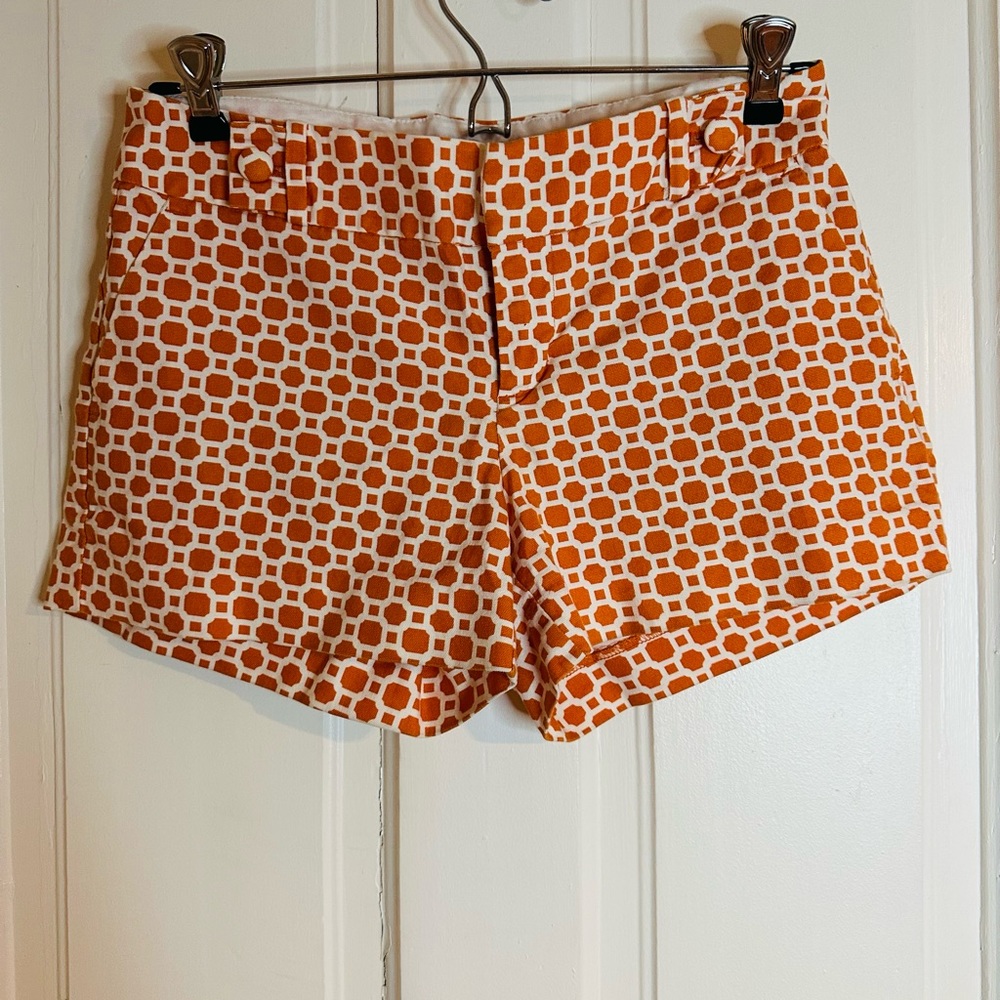 Banana Republic Shorts | Size: 2 | Color: orange & white | wore twice